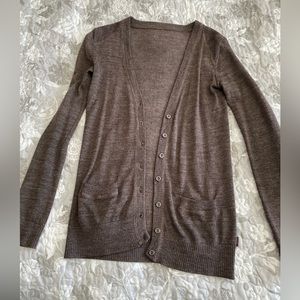 Chocolate Brown Cardigan by Mango